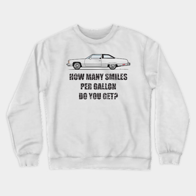 Multi-Color Body Option Apparel Smiles per gallon Crewneck Sweatshirt by JRCustoms44